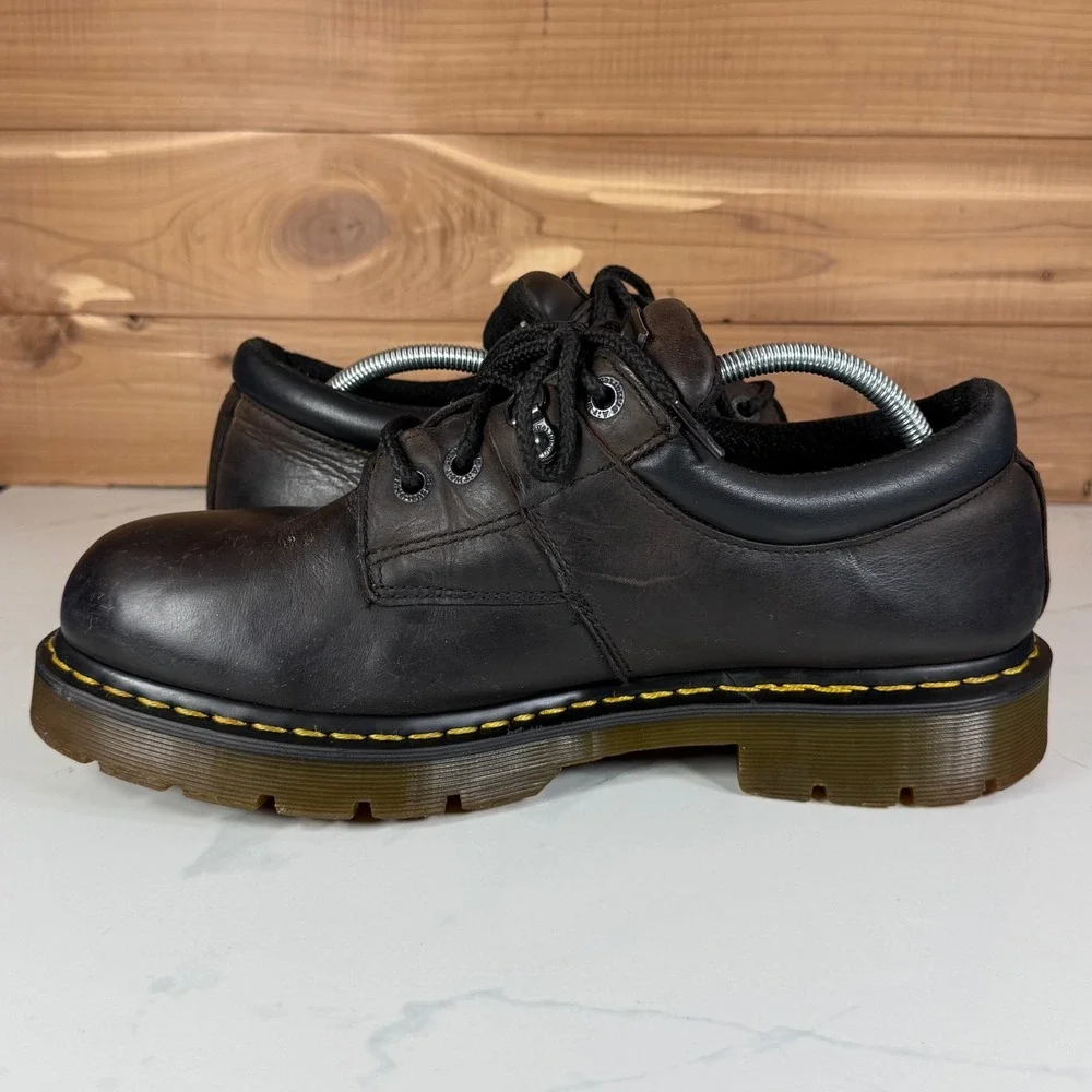 Dr. Martens Industrial Brown Leather Work Shoes 8933 Slip Resistant Mens 12 VTG